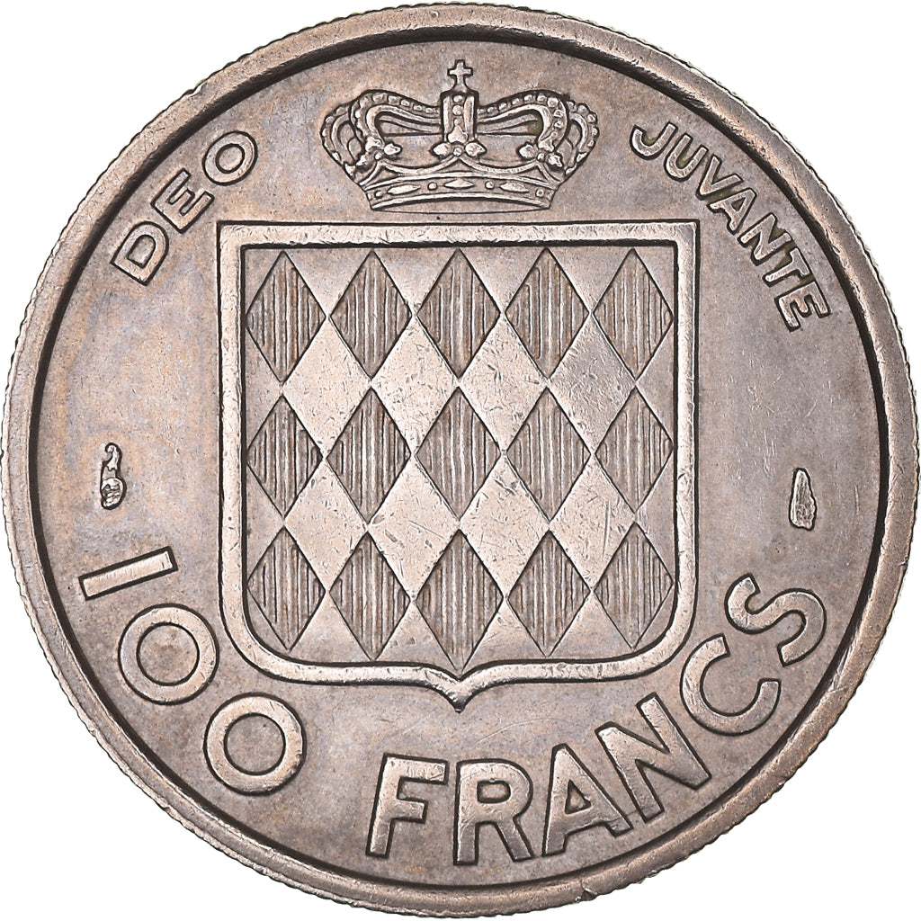 Coin, Monaco, Rainier III, 100 Francs, Cent, 1956, AU(50-53), Copper-nickel
