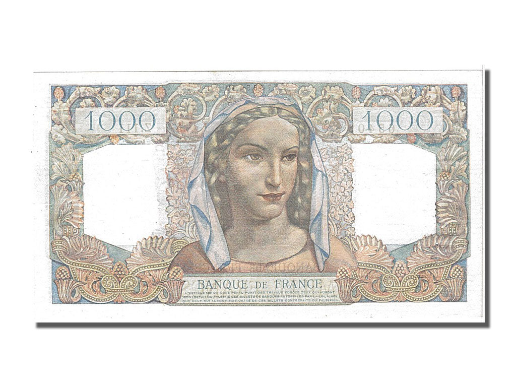 France, 1000 Francs, 1 000 F 1945-1950 ''Minerve et Hercule'', 1945, KM #130a,..