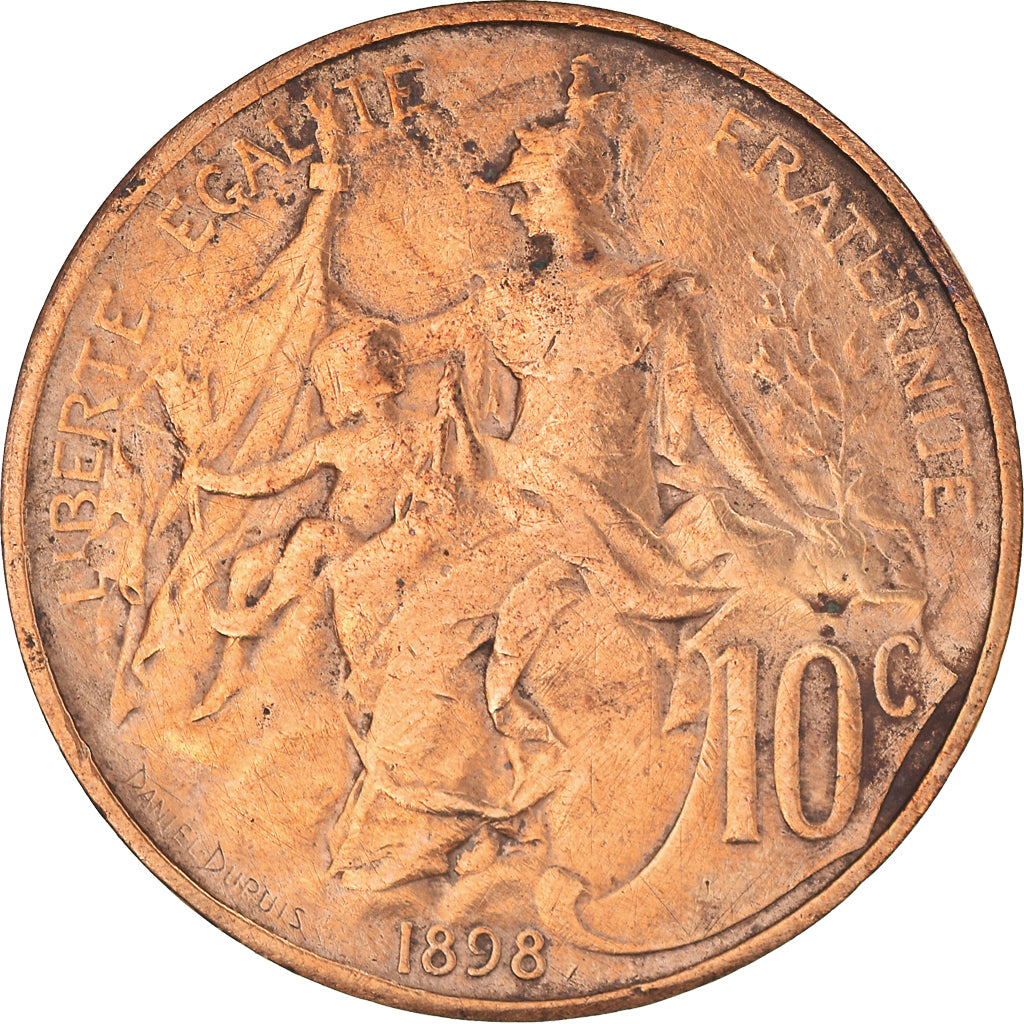 Coin, France, Dupuis, 10 Centimes, 1898, Paris, EF(40-45), Bronze, KM:843