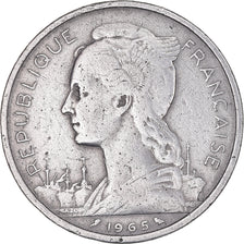 Moneta, Somali Francuskie, 5 Francs, 1965, Paris, EF(40-45), Aluminium, KM:10