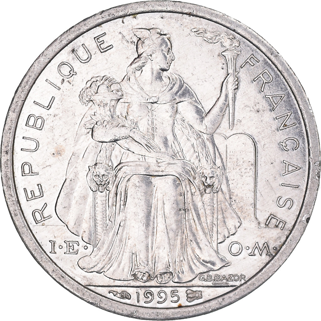 Coin, French Polynesia, Franc, 1995, Paris, AU(55-58), Aluminum, KM:11