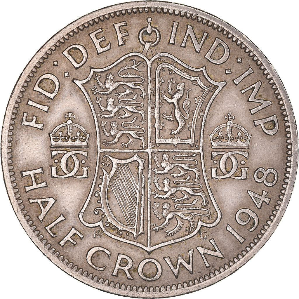 Coin, Great Britain, George VI, 1/2 Crown, 1948, EF(40-45), Copper-nickel