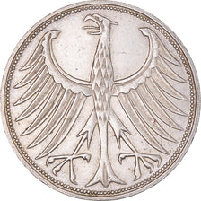 Coin, GERMANY - FEDERAL REPUBLIC, 5 Mark, 1967, Stuttgart, EF(40-45), Silver