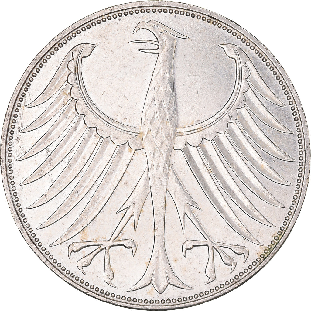 Coin, GERMANY - FEDERAL REPUBLIC, 5 Mark, 1974, Munich, EF(40-45), Silver
