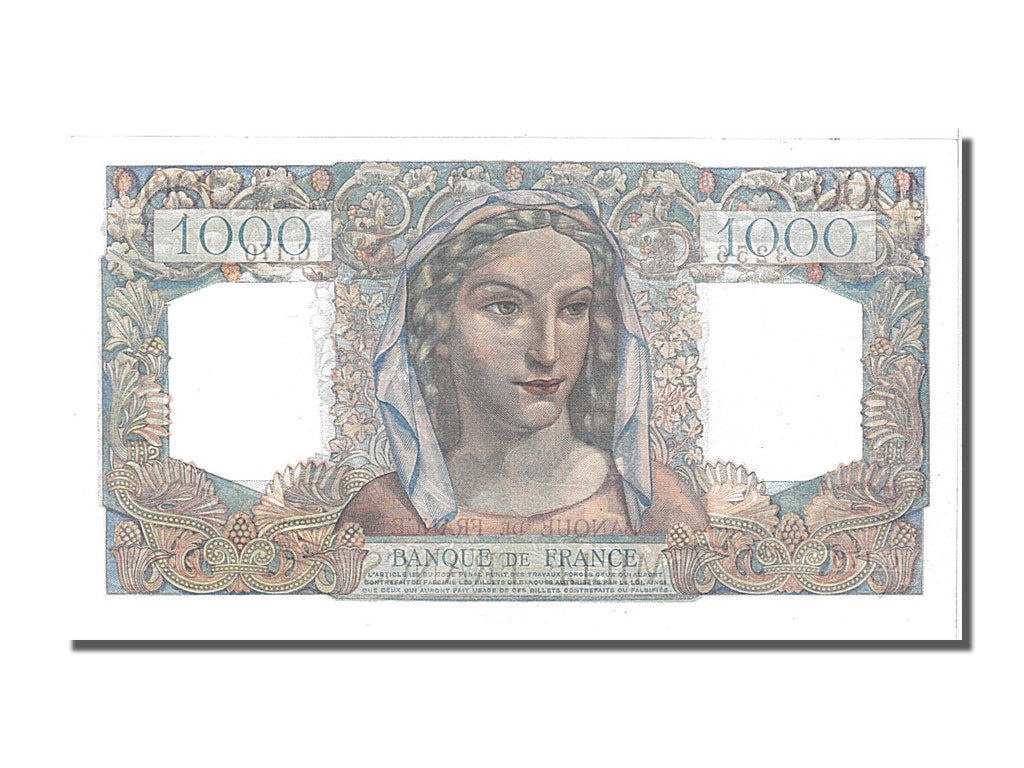 Francia, 1000 Francs, 1 000 F 1945-1950 ''Minerve et Hercule'', 1946, KM:130a...