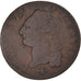 Munten, Frankrijk, Louis XVI, Sol, 1791, Lyon, ZG+, Koper, KM:578.5, Gadoury:350