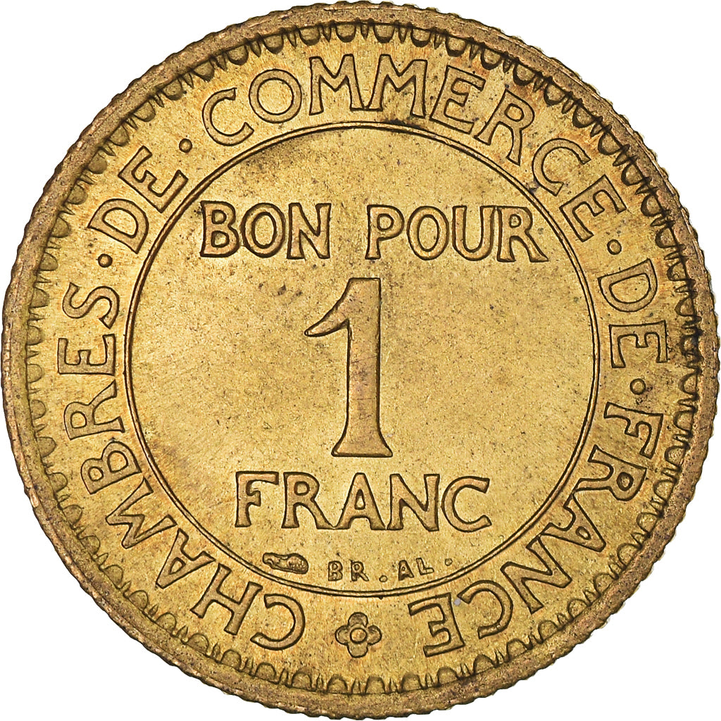 Coin, France, Chambre de commerce, Franc, 1922, Paris, AU(50-53)