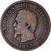 Coin, France, Napoleon III, 10 Centimes, 1853, Lille, VF(20-25), Bronze