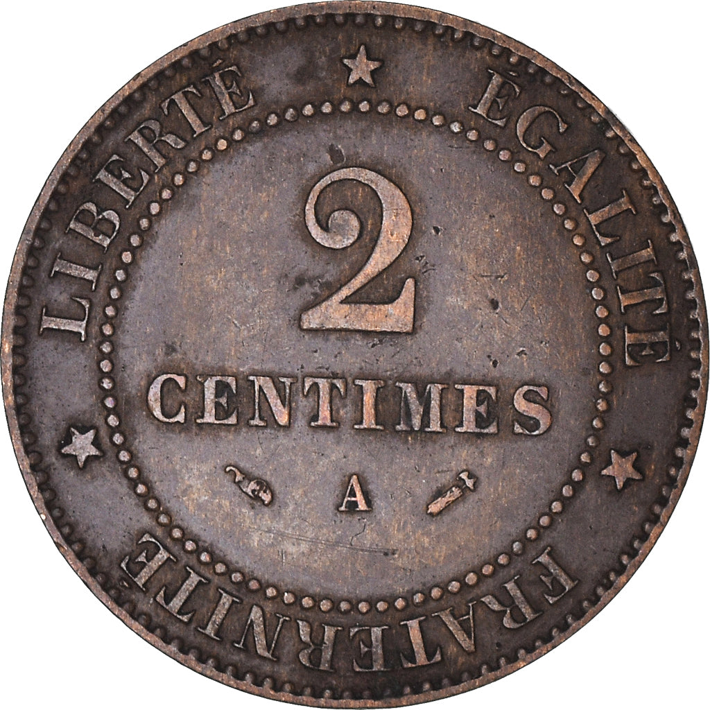 Münze, Frankreich, Cérès, 2 Centimes, 1895, Paris, SS, Bronze, KM:827.1