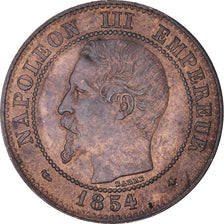 Coin, France, Napoleon III, 2 Centimes, 1854, Strasbourg, EF(40-45), Bronze