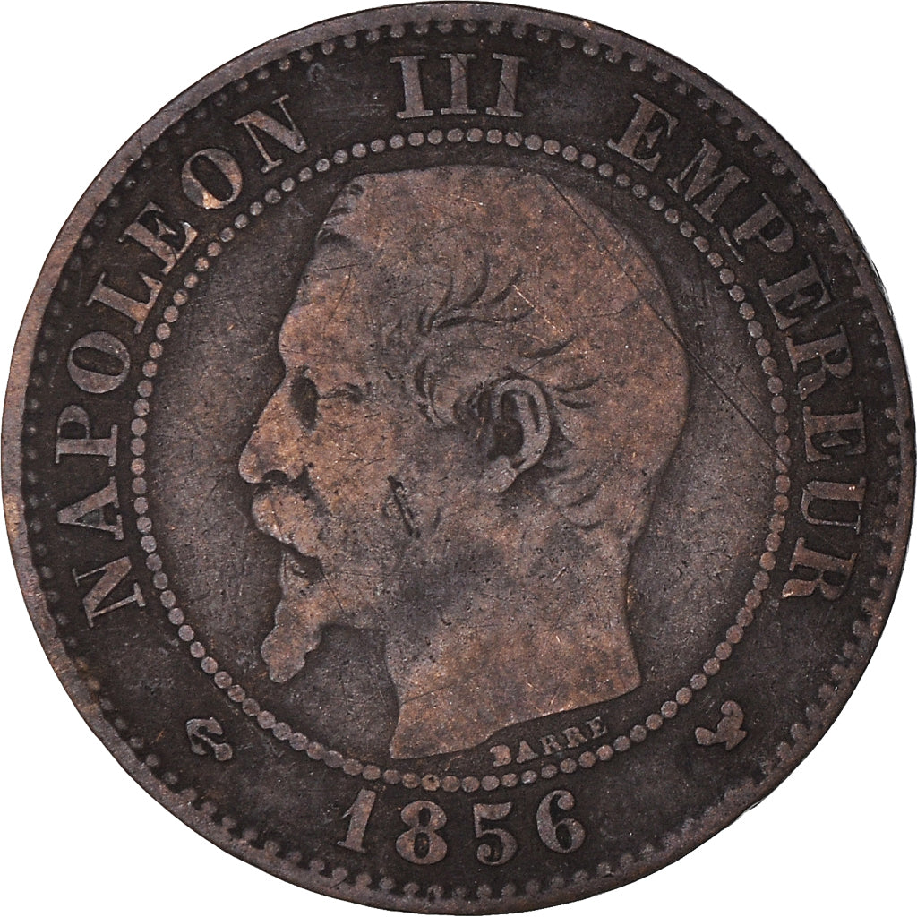 Münze, Frankreich, Napoleon III, 2 Centimes, 1856, Lille, S, Bronze, KM:776.7