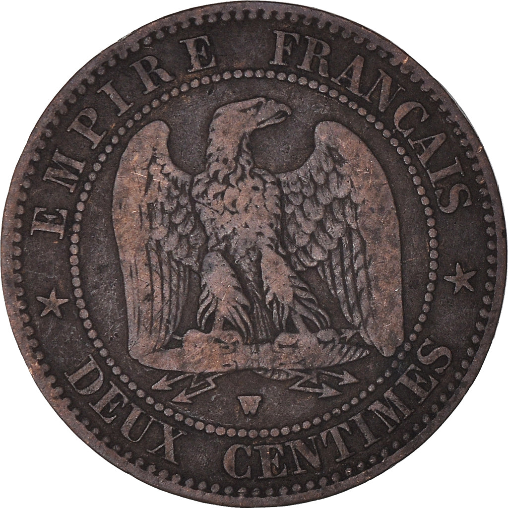 Münze, Frankreich, Napoleon III, 2 Centimes, 1856, Lille, S, Bronze, KM:776.7