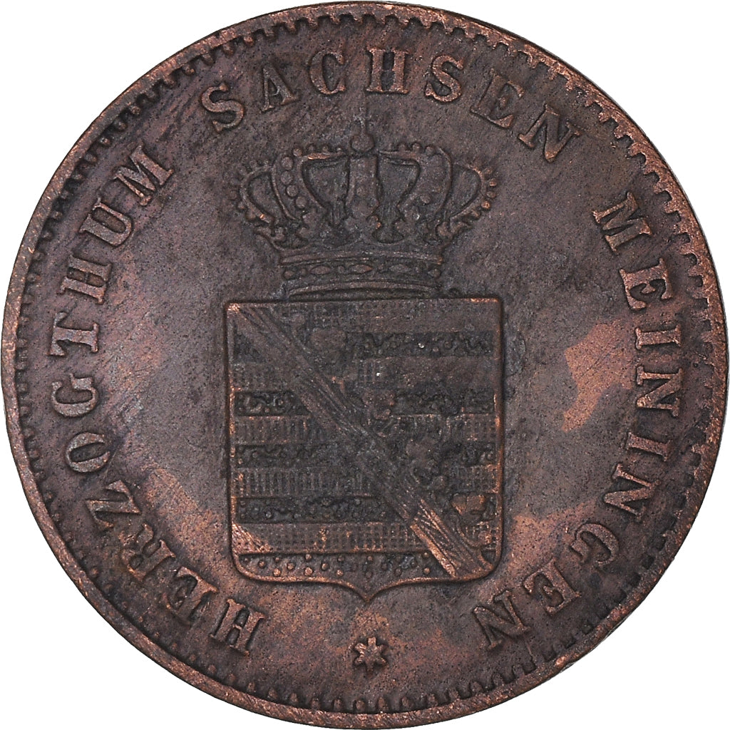 Coin, German States, SAXE-MEININGEN, Georg II, 2 Pfennig, 1867, EF(40-45)