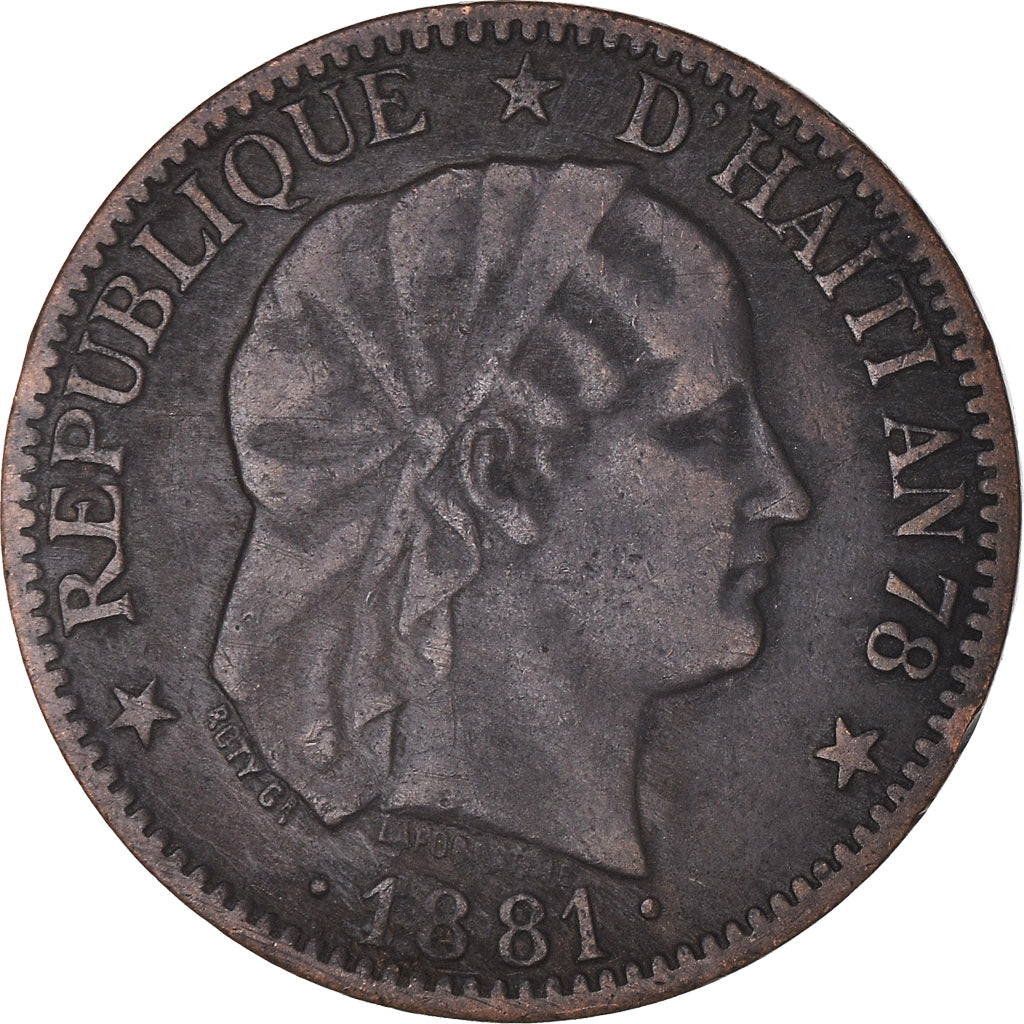 Coin, Haiti, Centime, 1881, EF(40-45), Bronze, KM:42