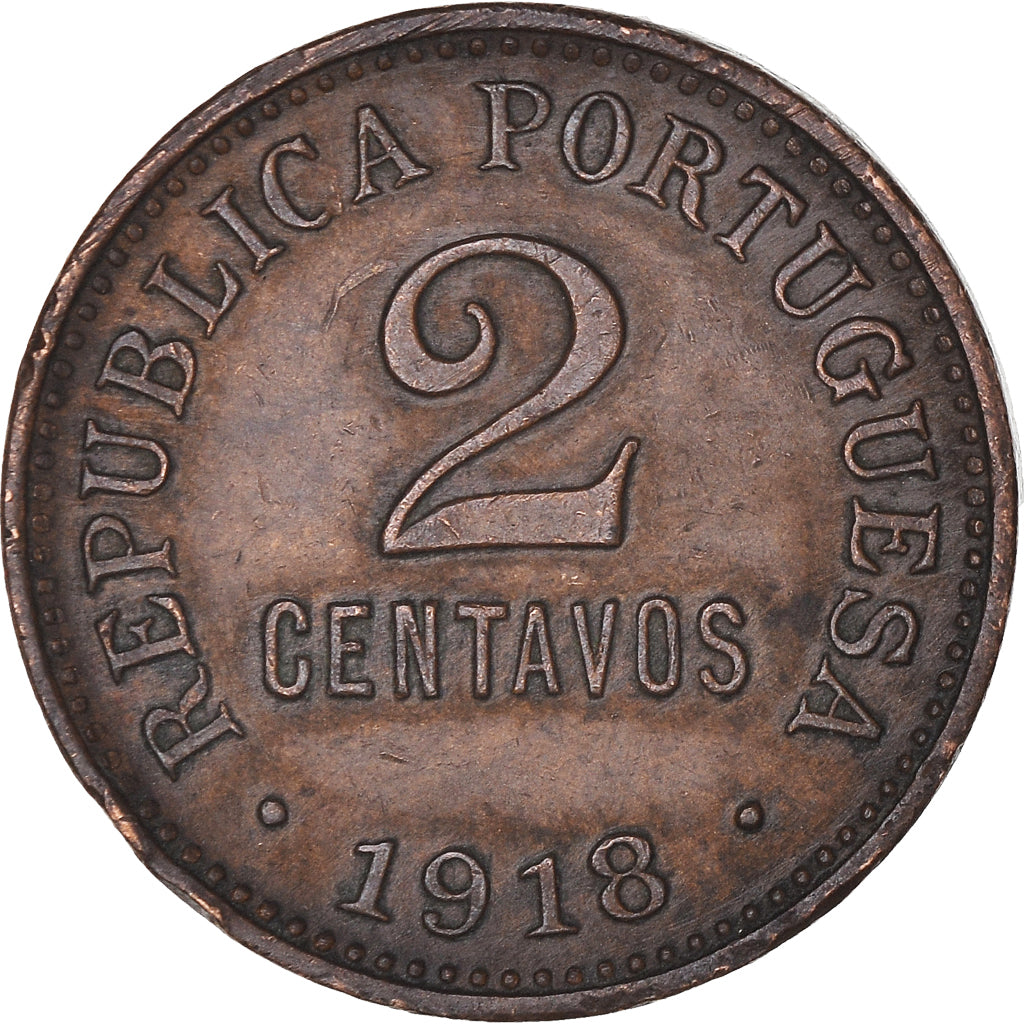 Coin, Portugal, 2 Centavos, 1918, EF(40-45), Bronze, KM:568