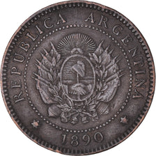Moneda, Argentina, Centavo, 1890, MBC, Bronce, KM:32