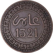 Moneta, Marocco, 'Abd al-Aziz, 5 Mazunas, 1903/AH1321, Paris, BB, Bronzo