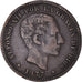 Moeda, Espanha, Alfonso XII, 5 Centimos, 1877, Madrid, EF(40-45), Bronze, KM:674