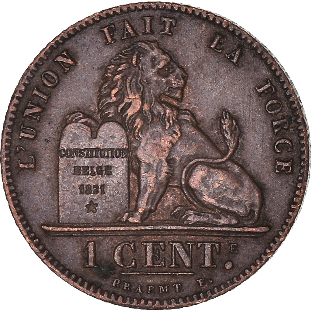 Coin, Belgium, Leopold II, Centime, 1902, EF(40-45), Copper, KM:33.1