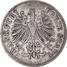 Monnaie, Etats allemands, FRANKFURT AM MAIN, 6 Kreuzer, 1855, Frankfurt, TTB
