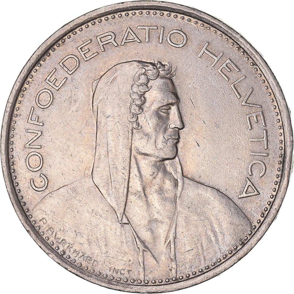 Coin, Switzerland, 5 Francs, 1968, Bern, EF(40-45), Copper-nickel, KM:40a.1