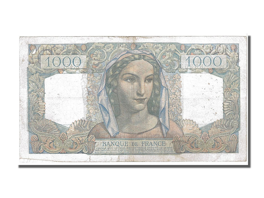 France, 1000 Francs, 1 000 F 1945-1950 ''Minerve et Hercule'', 1948, KM #130b,..