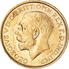 Moneda, Australia, George V, Sovereign, 1913, Sydney, EBC, Oro, KM:29