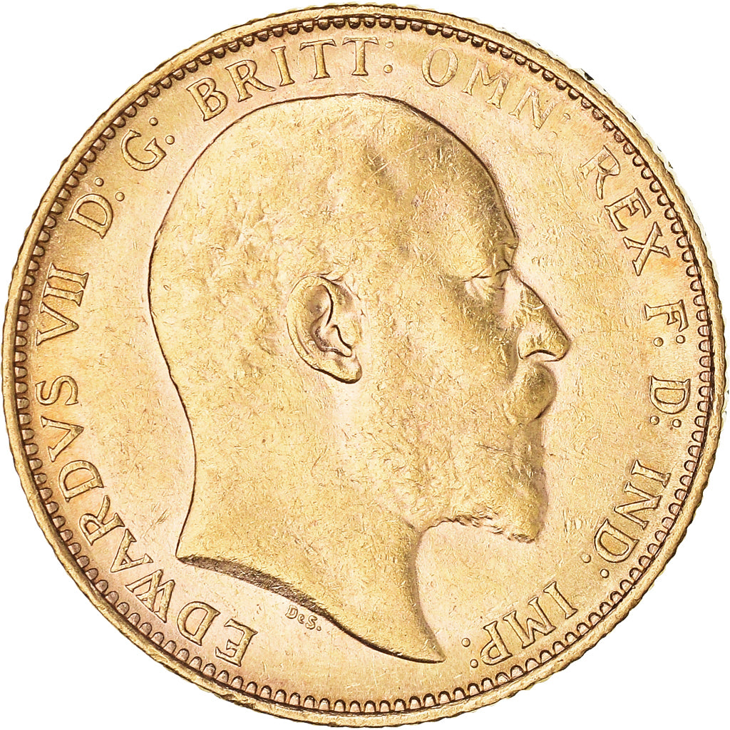 Coin, Australia, Edward VII, Sovereign, 1902, Melbourne, AU(55-58), Gold, KM:15