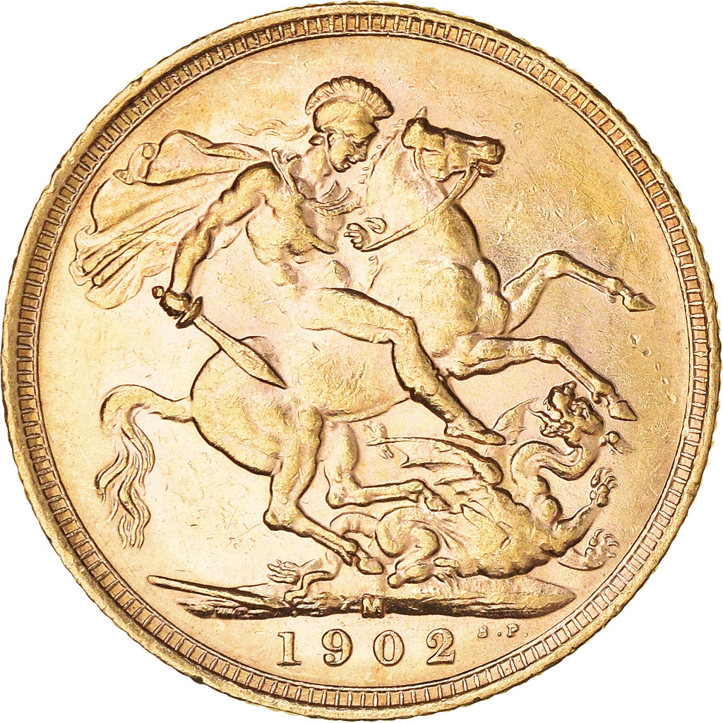 Coin, Australia, Edward VII, Sovereign, 1902, Melbourne, AU(55-58), Gold, KM:15