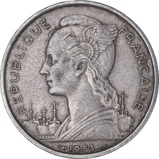 Coin, Madagascar, 5 Francs, 1953, Paris, EF(40-45), Aluminum, KM:5, Lecompte:106