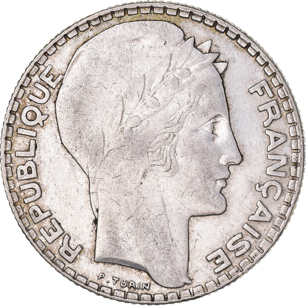 Coin, France, Turin, 10 Francs, 1938, Paris, EF(40-45), Silver, KM:878