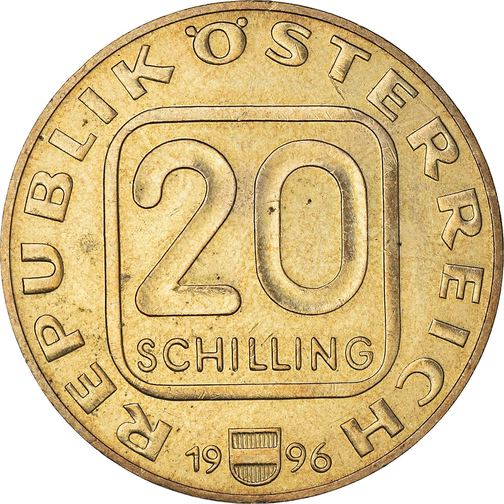 Coin, Austria, 20 Schilling, 1996, AU(50-53), Copper-Aluminum-Nickel, KM:3033