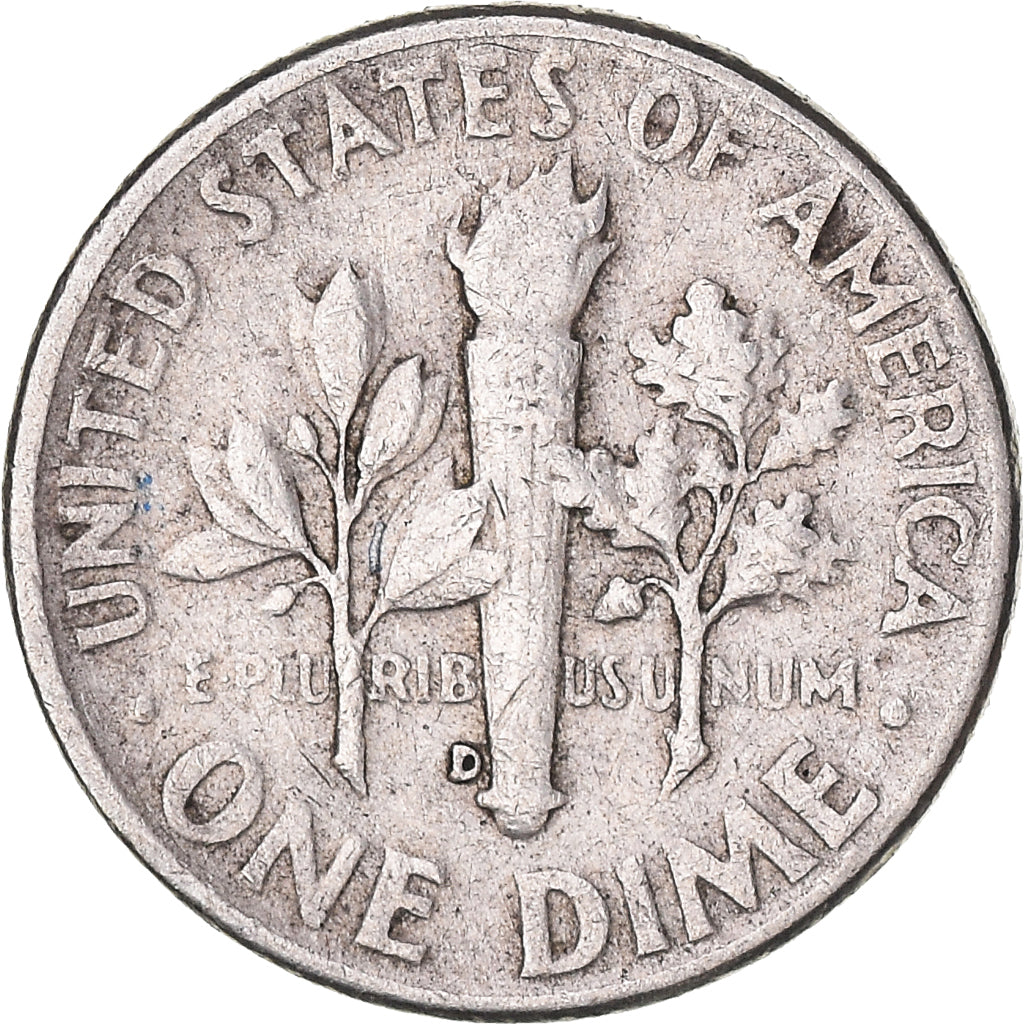 Coin, United States, Roosevelt, Dime, 1958, Denver, EF(40-45), Silver, KM:195