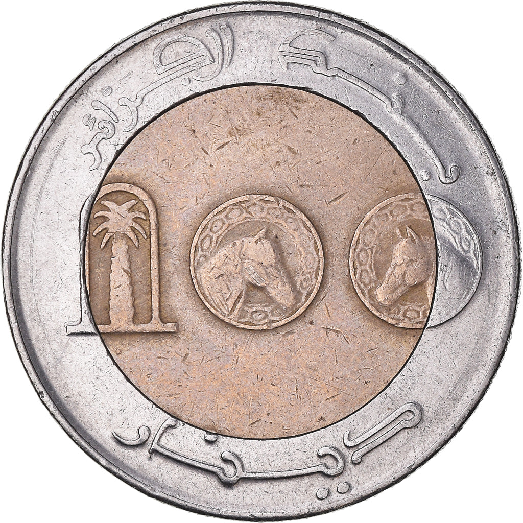 Coin, Algeria, 100 Dinars, 2010/AH1431, Algiers, EF(40-45), Bi-Metallic, KM:132