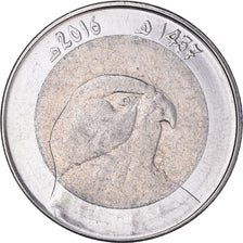 Moneda, Algeria, 10 Dinars, 2016/AH1438, Algiers, MBC+, Bimetálico, KM:124