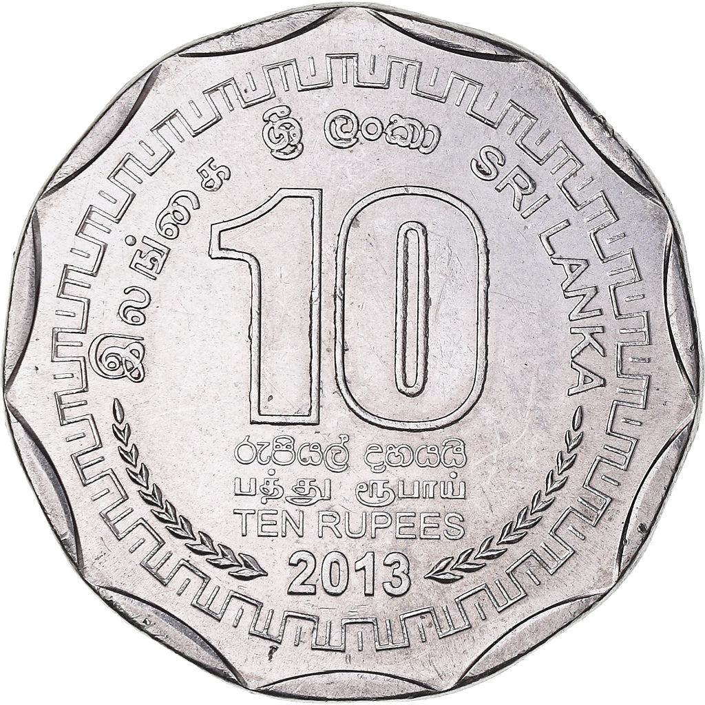Munten, Sri Lanka, 10 Rupees, 2013, ZF+, Nickel plated steel, KM:181