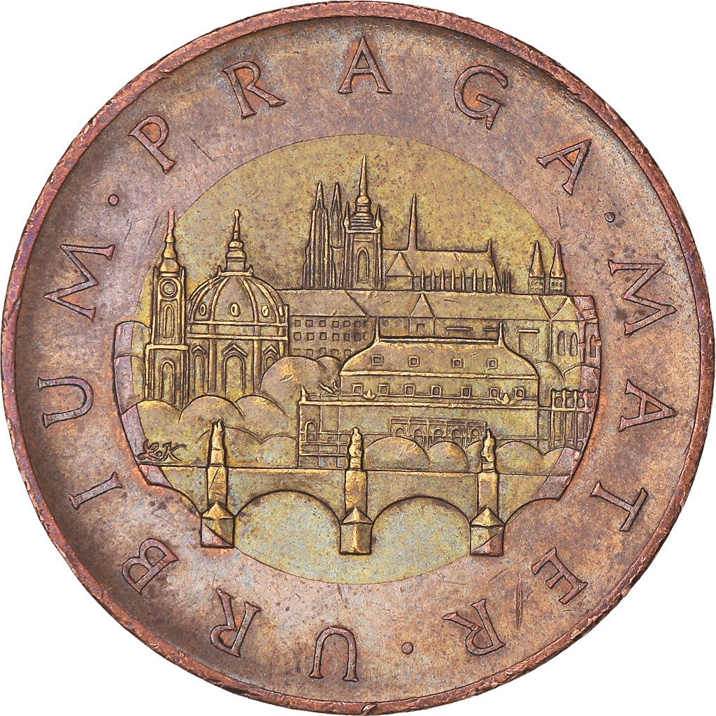 Coin, Czech Republic, 50 Korun, 2017, AU(55-58), Brass plated steel, KM:1