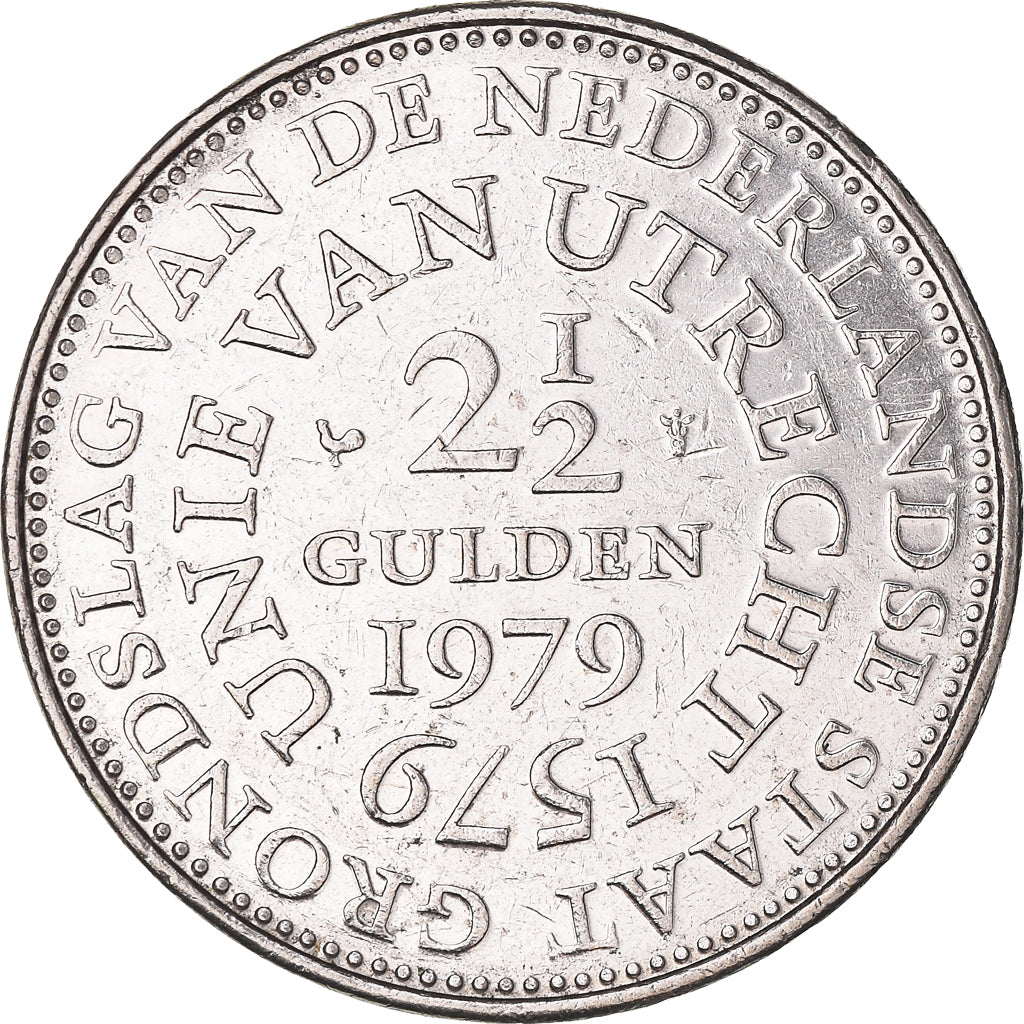 Münze, Niederlande, Juliana, 2-1/2 Gulden, 1979, SS+, Nickel, KM:197