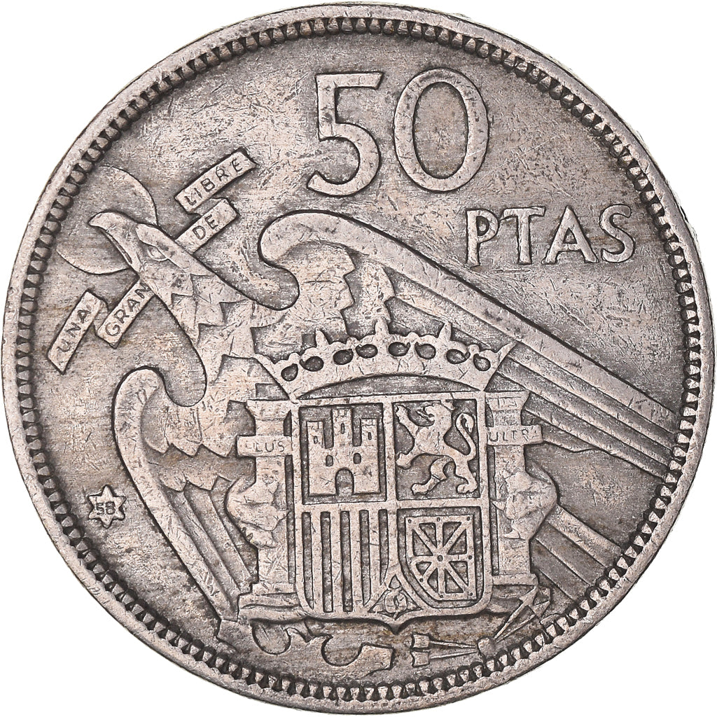 Coin, Spain, Caudillo and regent, 50 Pesetas, 1958, Madrid, EF(40-45)