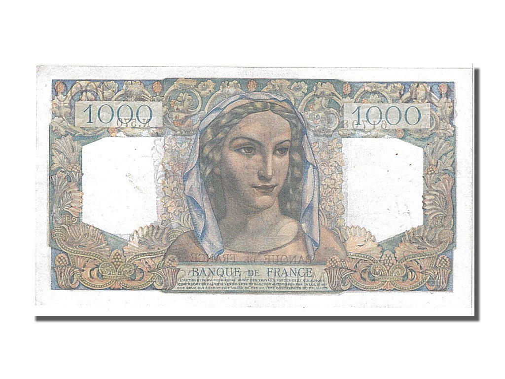 France, 1000 Francs, 1 000 F 1945-1950 ''Minerve et Hercule'', 1949, KM #130b,..