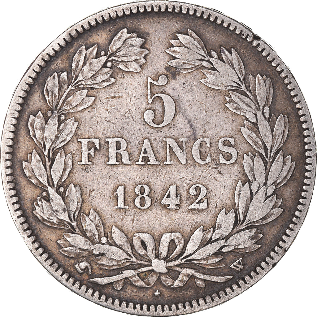 Monnaie, France, Louis-Philippe, 5 Francs, 1842, Lille, TB+, Argent