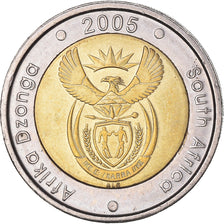 Coin, South Africa, 5 Rand, 2005, Pretoria, AU(55-58), Bi-Metallic, KM:297