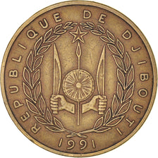 Coin, Djibouti, 500 Francs, 1991, Paris, EF(40-45), Aluminum-Bronze, KM:27