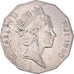 Munten, Fiji, Elizabeth II, 50 Cents, 1990, ZF, Nickel Bonded Steel, KM:54a