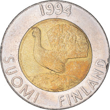 Coin, Finland, 10 Markkaa, 1994, AU(50-53), Bi-Metallic, KM:77