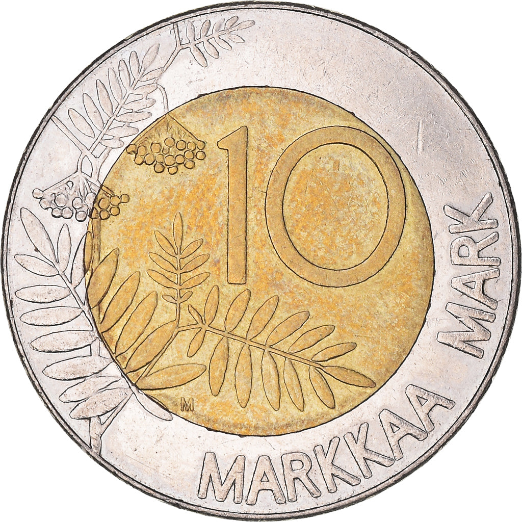 Coin, Finland, 10 Markkaa, 1994, AU(50-53), Bi-Metallic, KM:77