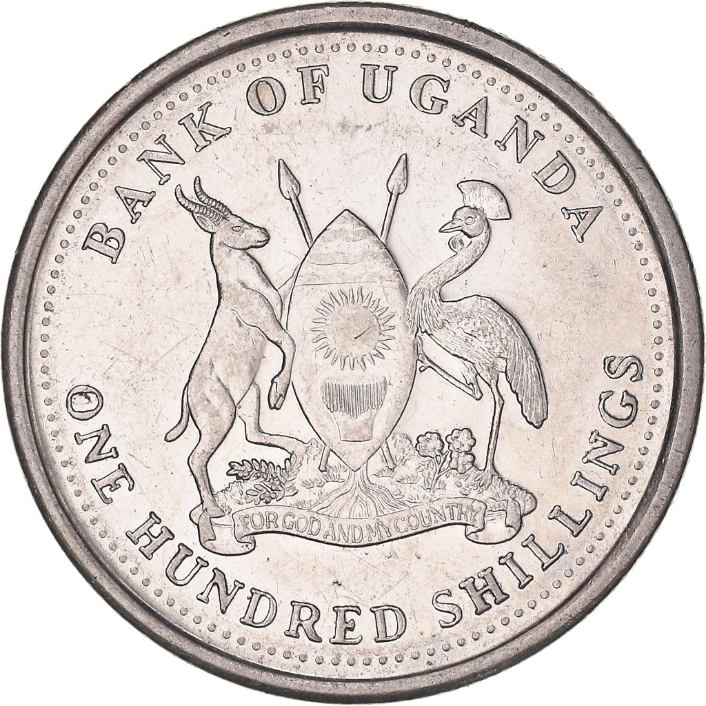 Münze, Uganda, 100 Shillings, 2007, Royal Canadian Mint, SS+, Kupfer-Nickel