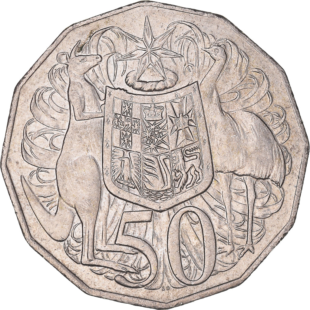 Moeda, Austrália, Elizabeth II, 50 Cents, 2006, AU(50-53), Cobre-níquel