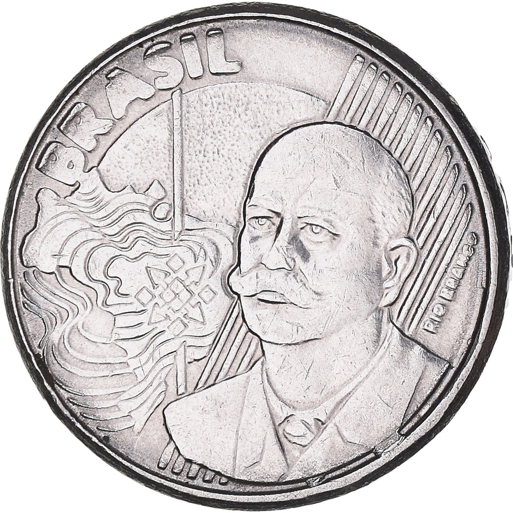 Moneta, Brasile, 50 Centavos, 2008, BB+, Acciaio inossidabile, KM:651a