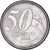 Moneta, Brasile, 50 Centavos, 2008, BB+, Acciaio inossidabile, KM:651a
